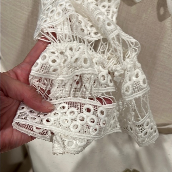 Bardot white lace off the shoulder top - Picture 6 of 7